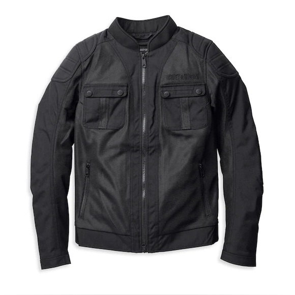 Harley-Davidson® Women's Mixed Media Mesh Jacket Zip-out Liner Black size 2W NWT
